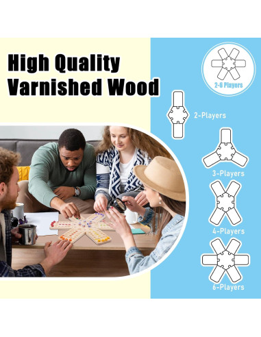 Juego de Mesa Aggravation WodGod de Madera con 30 Canicas