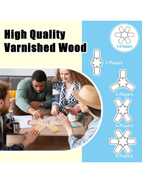 Juego de Mesa Aggravation WodGod de Madera con 30 Canicas