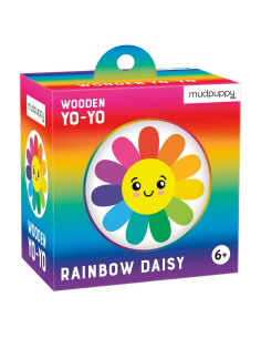 Yo-Yo de Madera Mudpuppy Margarita Arcoíris para Niños