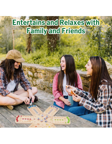 Juego de Mesa Aggravation WodGod de Madera con 30 Canicas