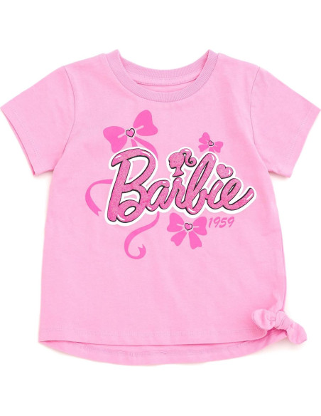 Conjunto camiseta peplum y pantalones cortos Barbie 3T