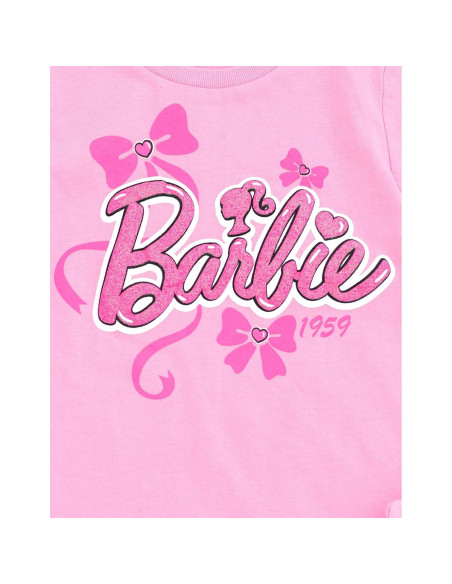 Conjunto camiseta peplum y pantalones cortos Barbie 3T
