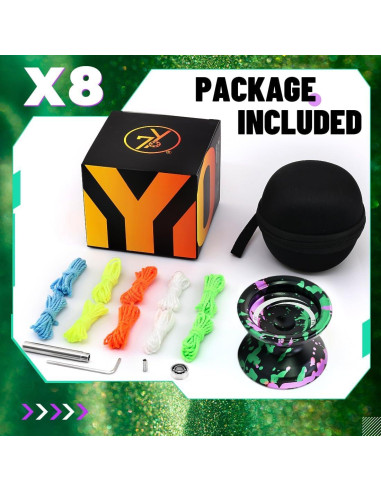 Yoyo X8 Profesional para Niños 8-12 Años con Estuche