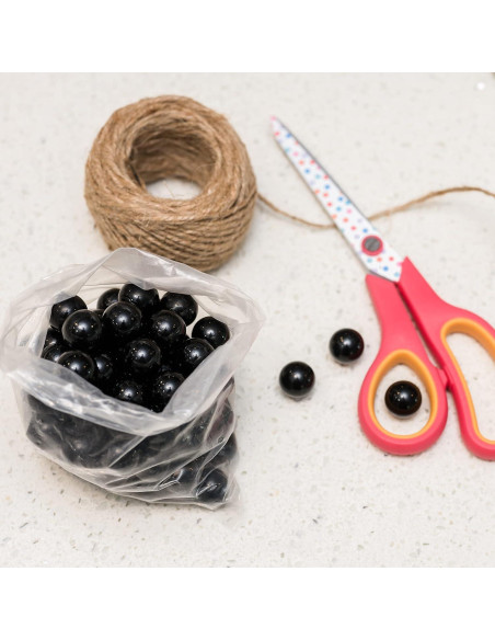 Esferas de Vidrio Negras Galashield 1kg - 80 Piezas Decorativas