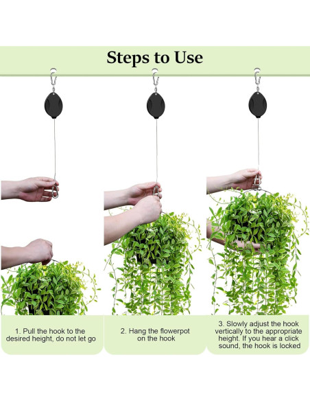 Soporte Retráctil para Plantas ZUZUAN 3 Pcs Alta Resistencia