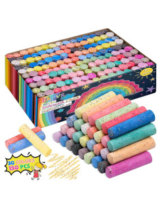 Set de Tiza de Acera Jumbo BKPVR 150 Pcs 30 Colores Lavables