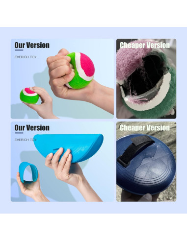 Juego de Lanzar y Atrapar EVERICH 4 Palas y 4 Pelotas