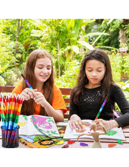 BenLouis 24 Mini Libros para Colorear Safari Niños