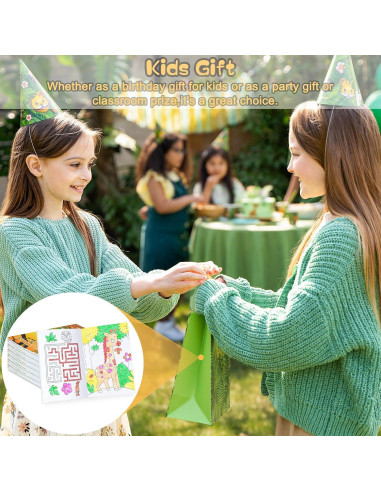 BenLouis 24 Mini Libros para Colorear Safari Niños