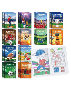 BenLouis 24 Libros de Colorear Mini Deportivos para Niños