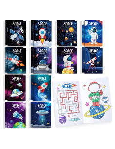 BenLouis 24 Mini Libros para Colorear Espacio Niños
