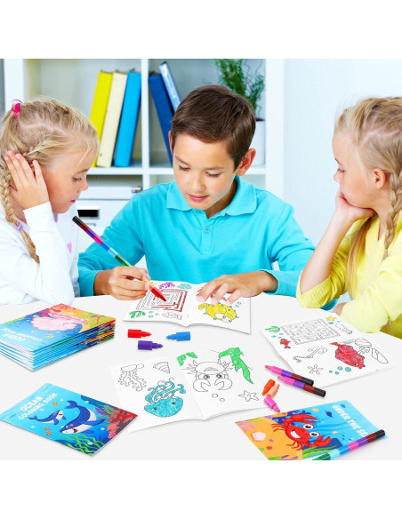 BenLouis 24 Libros de Colorear Océano para Niños