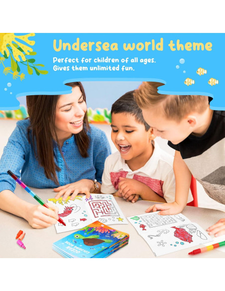 BenLouis 24 Libros de Colorear Océano para Niños