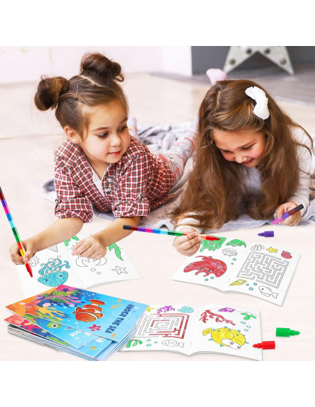 BenLouis 24 Libros de Colorear Océano para Niños