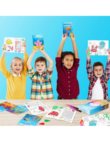BenLouis 24 Libros de Colorear Océano para Niños