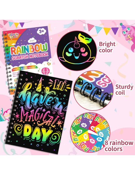 Paquete de 24 Cuadernos de Rascar para Niños - Feredo Kids