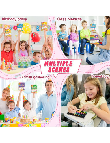 Paquete de 24 Cuadernos de Rascar para Niños - Feredo Kids