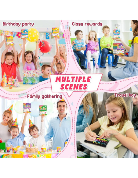 Paquete de 24 Cuadernos de Rascar para Niños - Feredo Kids