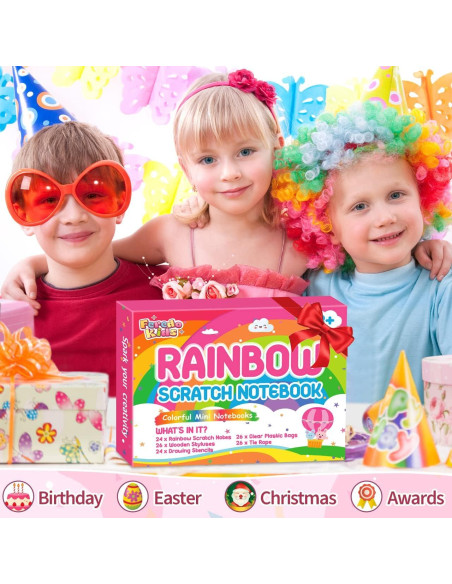 Paquete de 24 Cuadernos de Rascar para Niños - Feredo Kids