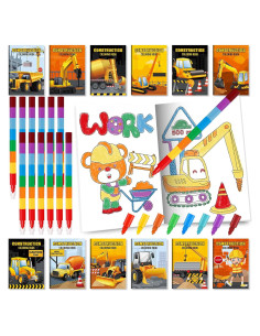 BenLouis Libros de Colorear Mini Construcción 24 Piezas