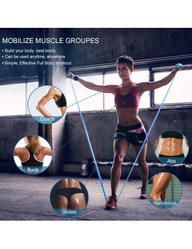 Banda de Resistencia Profesional Lianjindun Azul Pesado 152.4x15.2cm