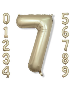 Globo de Número 7 Isndare 101,6 cm Oro Metálico para Fiestas