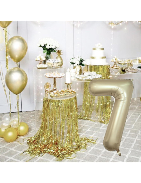 Globo de Número 7 Isndare 101,6 cm Oro Metálico para Fiestas