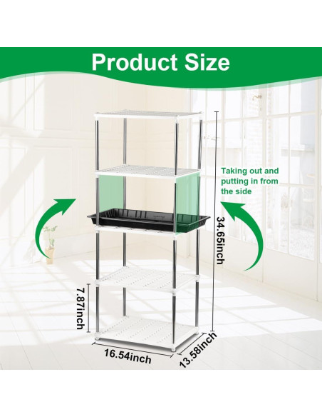 Estante para Plantas RooTrimmer 5 Niveles Blanco 87.9 cm