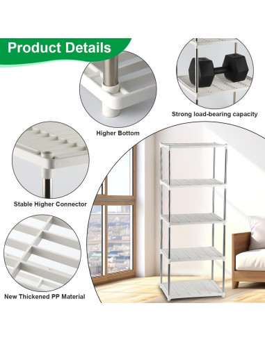 Estante para Plantas RooTrimmer 5 Niveles Blanco 87.9 cm