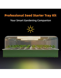 KSONE Kit de Bandeja para Semillas con Luz Calentadora 40 Celdas 2