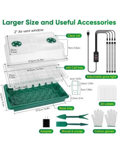 Bandeja de Inicio de Semillas BlumWay 80 Celdas con Luz
