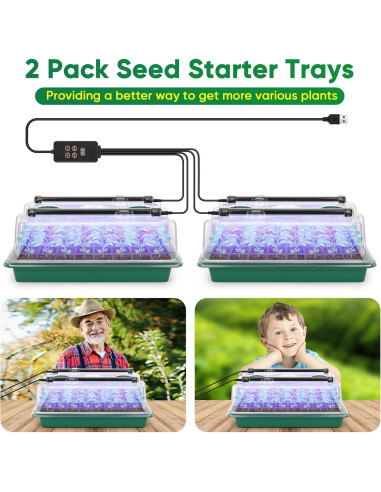 Bandeja de Inicio de Semillas BlumWay 80 Celdas con Luz