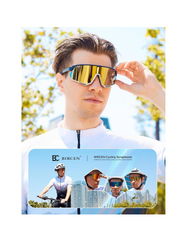 Gafas de sol BIRCEN deportivas UV400 para ciclismo y béisbol