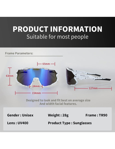 Gafas de Ciclismo JOGVELO Polarizadas 3 Lentes Intercambiables