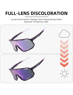 Gafas de sol fotochromáticas ROCKBROS UV400 unisex 3 lentes 2