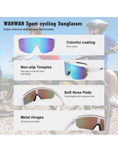 Gafas de sol WANWAN UV400 para ciclismo y deportes