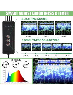 Kit de Inicio de Semillas Saillong 2 Bandejas con Luz LED 2