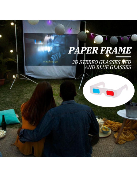 10 Pares de Gafas 3D Salbsever con Filtros Rojos y Cian
