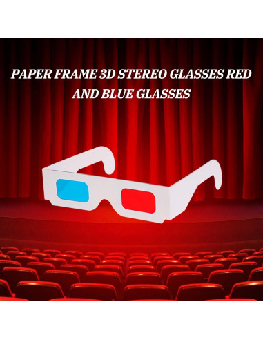 10 Pares de Gafas 3D Salbsever con Filtros Rojos y Cian