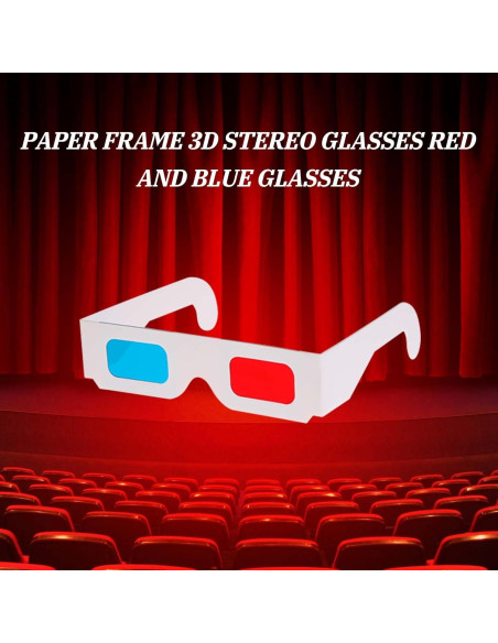 10 Pares de Gafas 3D Salbsever con Filtros Rojos y Cian