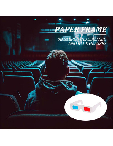 10 Pares de Gafas 3D Salbsever con Filtros Rojos y Cian