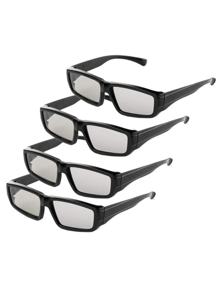 Paquete de 4 gafas 3D pasivas RealD para cine y proyectores