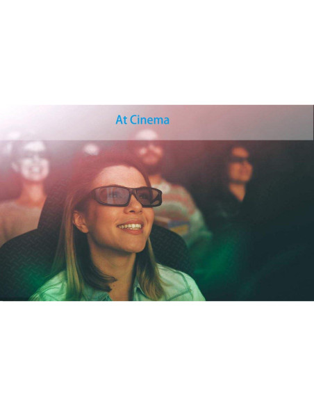Paquete de 4 gafas 3D pasivas RealD para cine y proyectores