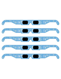 Gafas 3D Navidad GSM Brands - Copos de Nieve Mágicos