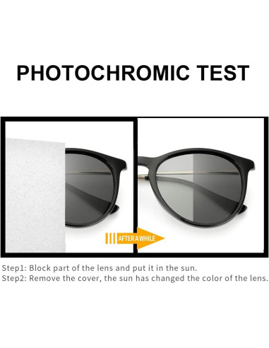Gafas de sol fotoquímicas TJUTR polarizadas UV400 para mujer