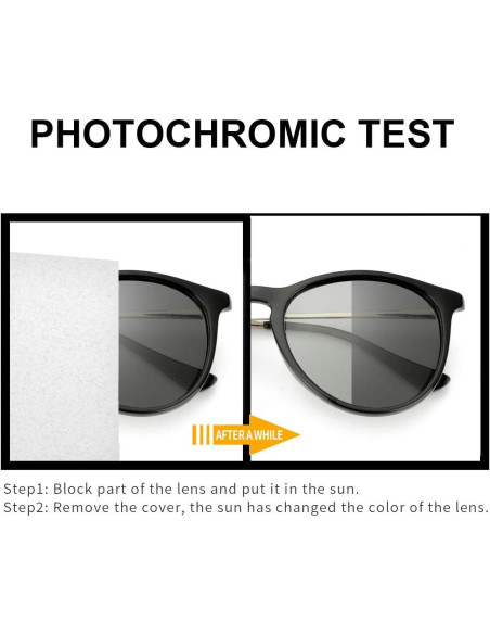 Gafas de sol fotoquímicas TJUTR polarizadas UV400 para mujer