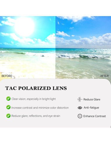 Gafas de sol fotoquímicas TJUTR polarizadas UV400 para mujer