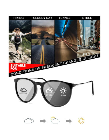 Gafas de sol fotoquímicas TJUTR polarizadas UV400 para mujer