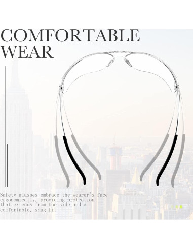 Gafas de Seguridad Queekay 20 Pcs Policarbonato UV