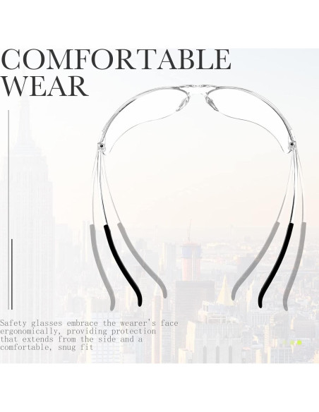 Gafas de Seguridad Queekay 20 Pcs Policarbonato UV
